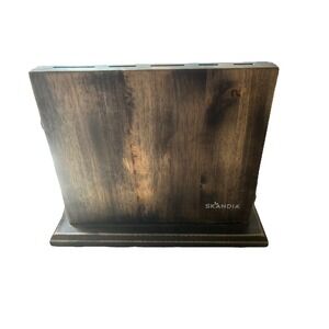 Skandia Iceland Cutlery Wooden Knife Holder With Antique Finish Block.